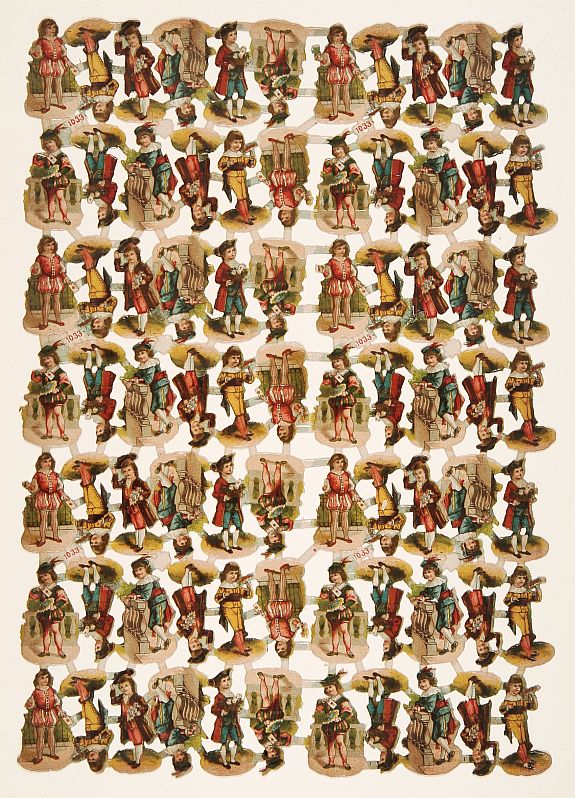 ANONYMOUS, Full set with cut out figures., antique map, old maps