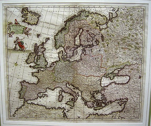 DANCKERTS, J., Nova et Accurata totius Europae., antique map, old maps
