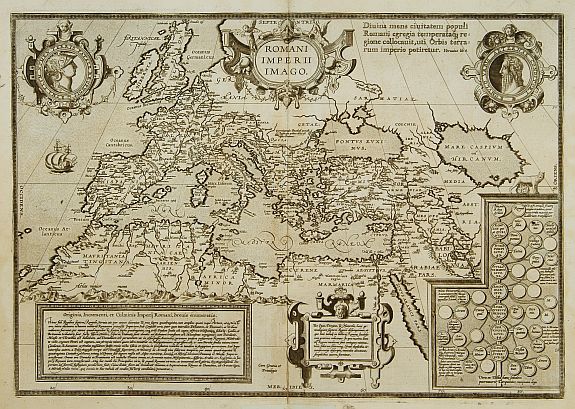 ORTELIUS, A., ROMANI IMPERII IMAGO., antique map, old maps