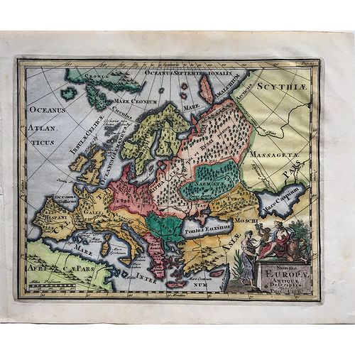 CLUVER, P, Summa Europae Antiquae descriptio., antique map, old maps
