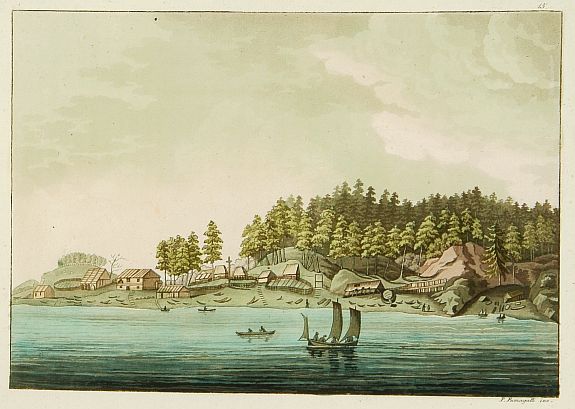 FERRARIO,G., La baie des amis dans le détroit de Noutka., antique map, old maps