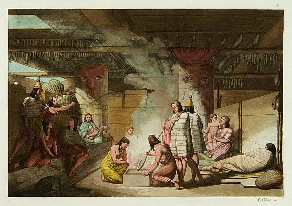 FERRARIO,G., Intérieur d'une cabane de Noutka., antique map, old maps