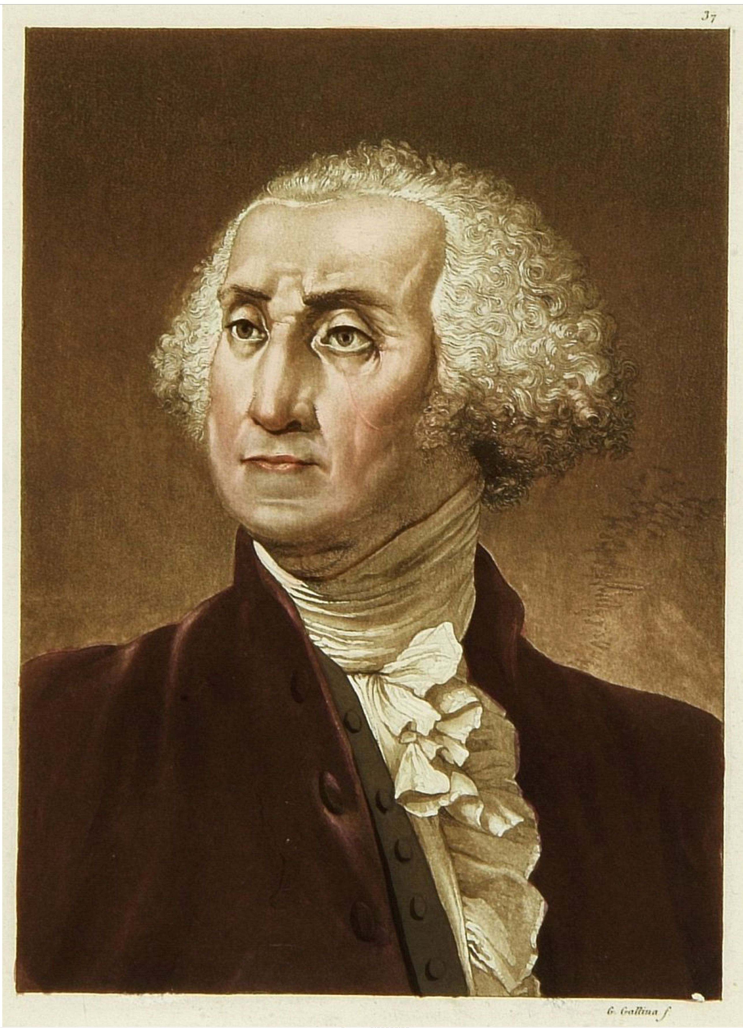 FERRARIO, G., Portrait de George Washington., antique map, old maps