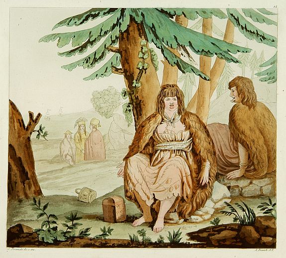 FERRARIO,G., Femme du Port des Français., antique map, old maps