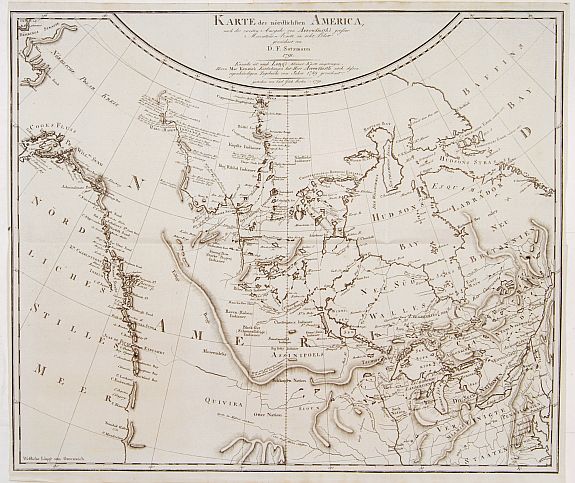 SOTZMANN,D.F., Karte des nördlichsten America.., antique map, old maps