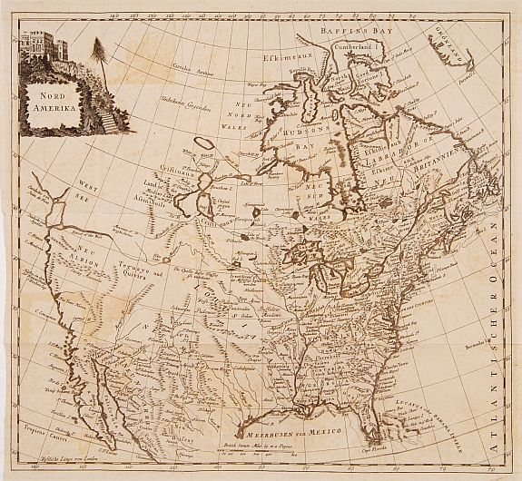 ANONYMOUS., Nord Amerika., antique map, old maps