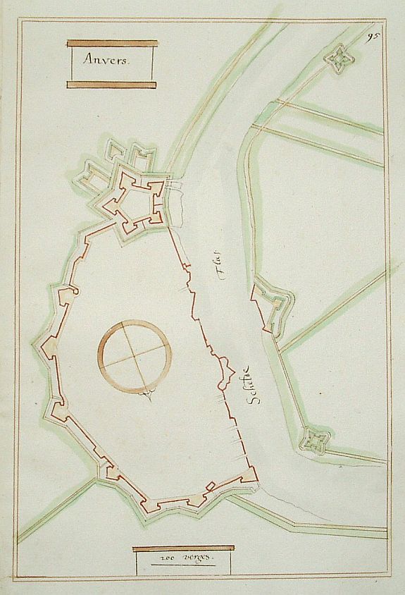 RENAU, Anvers., antique map, old maps