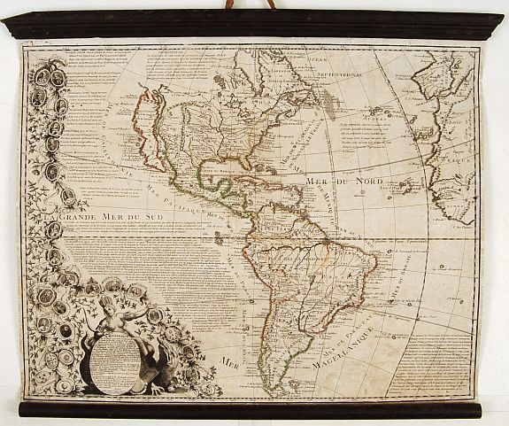 CREPY, Amérique les Francois possedent en cette partie le Canada.., antique map, old maps