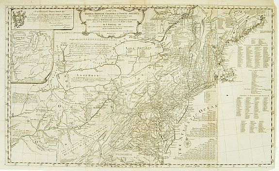 EVANS,L., A map of the middle British colonies in North America., antique map, old maps