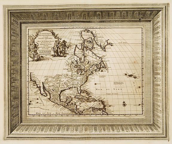 VAN DER AA,P., L'Amerique Septentrionale suivant les nouvelles observations .., antique map, old maps