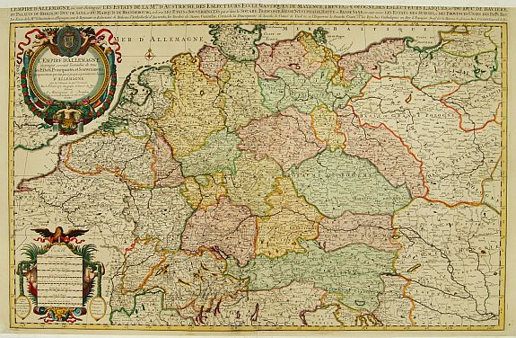 SANSON, N. /JAILLOT, A.H., L'Empire d'Allemagne .., antique map, old maps