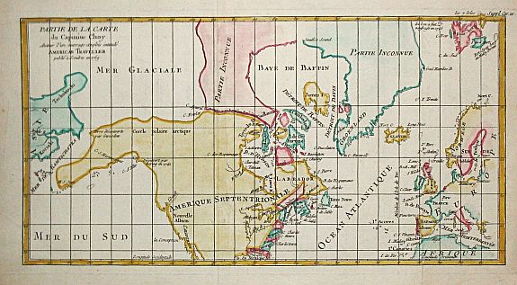 ROBERT DE VAUGONDY, D., Partie de la carte du Capitaine Cluny? publié en 1769., antique map, old maps