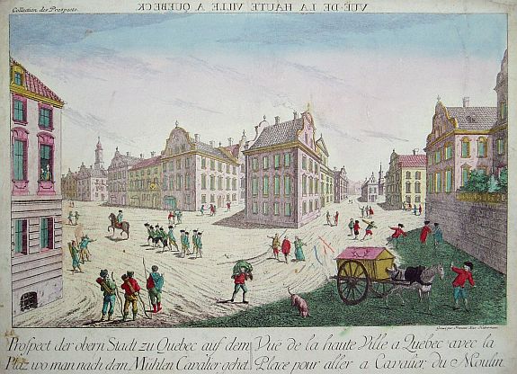 HABERMANN,F.X., Vue de la Haute ville a Quebec.., antique map, old maps