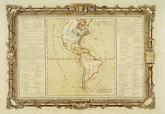 DESNOS,L.C. / DE MORNAS,B., Amérique., antique map, old maps