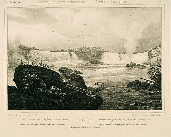 MILBERT,J., Géneral view of Niagara from the Canada side., antique map, old maps