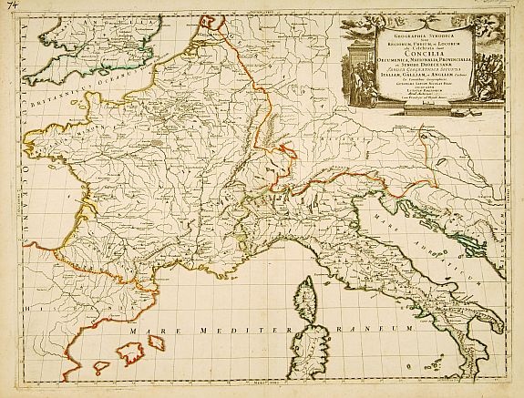 SANSON,G., Concilia Oeucumenica Nationalia Provincialia .., antique map, old maps