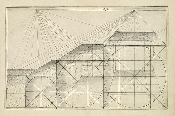 VREDEMAN DE VRIES, J. / HONDIUS, H., Perspective print by Vredeman de Vries., antique map, old maps