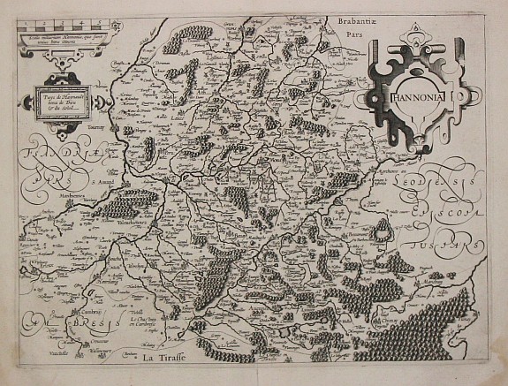 Doetecum jr., Joh., Hannonia., antique map, old maps