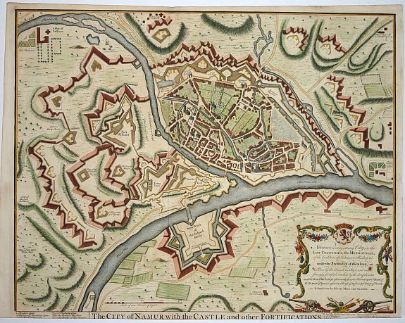 TINDAL,N, The city of Namur.., antique map, old maps