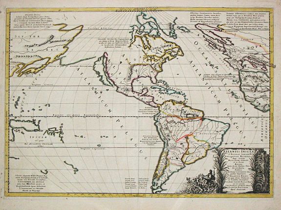 SANSON, N., Atlantis Insula, a Nicoloa Sanson., antique map, old maps