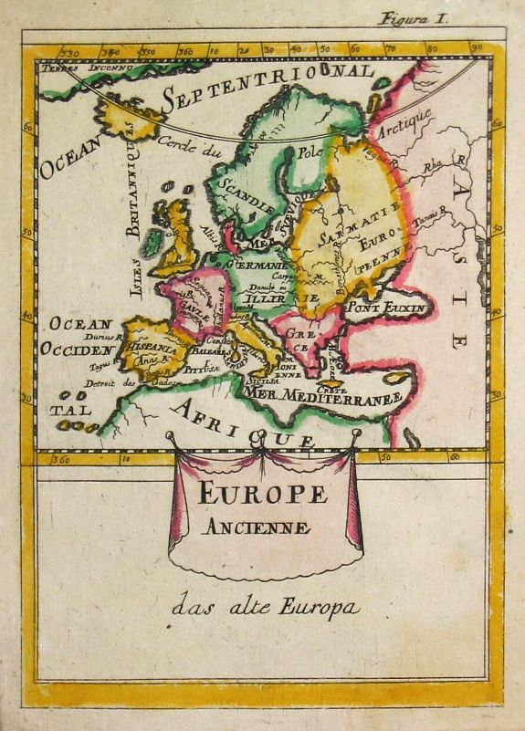 MALLET, Europe Ancienne., antique map, old maps