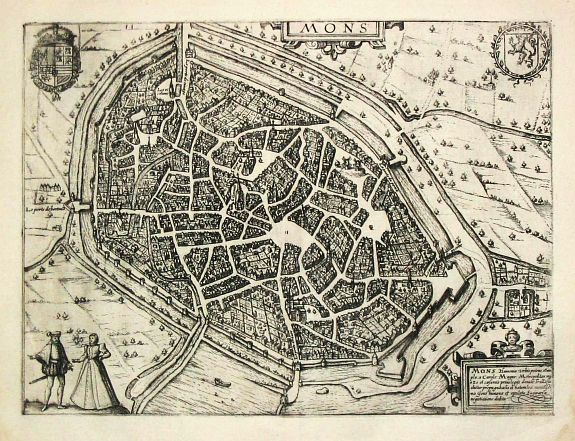 GUICCIARDINI,L., Mons., antique map, old maps