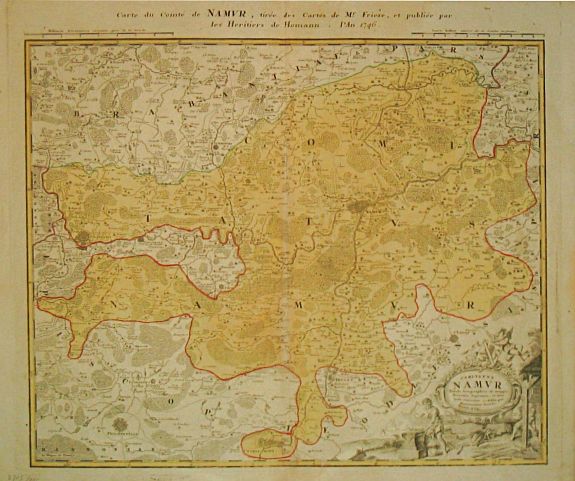 Homann Heirs., Commitatus Hannoniae., antique map, old maps