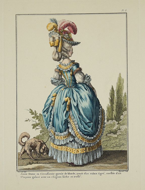 LEVY, E. / DESRAIS, C.M., Pl. 8. - Robe à la Circassienne., antique map, old maps