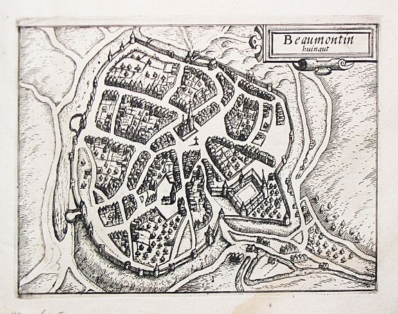 Guicciardini, L., Beaumontin huinot., antique map, old maps