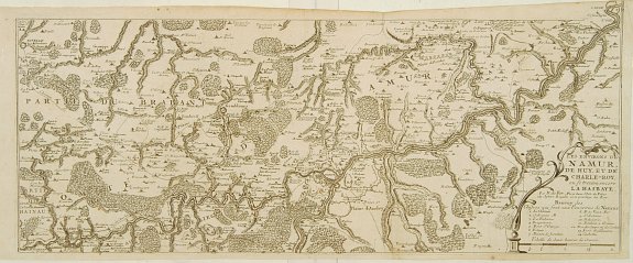 DE FER,N., Les environs de NAMUR, de Huy et de Charle-roy.., antique map, old maps