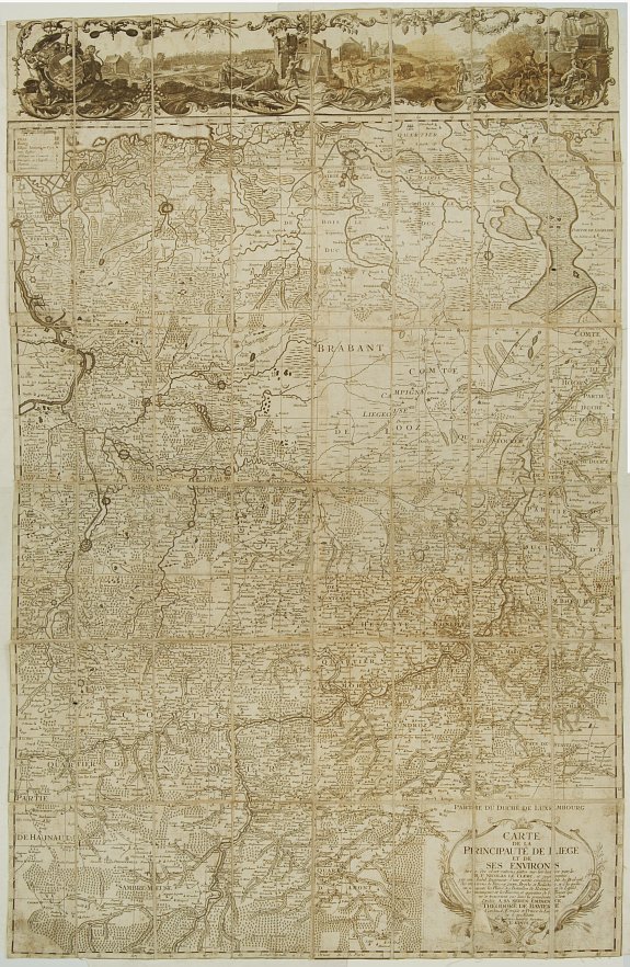 KINTS,E., Carte de la principauté de Liege et de ses environs.., antique map, old maps