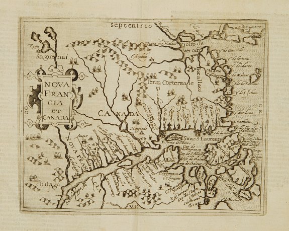 METELLUS,J./ ACOSTA,J.DE, Nova Francia et Canada., antique map, old maps