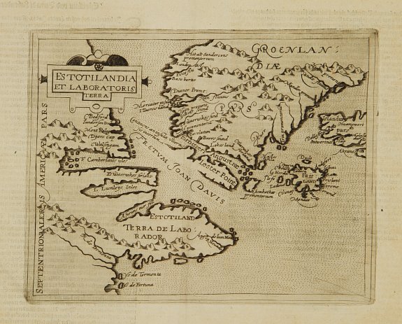 METELLUS,J./ ACOSTA,J.DE, Estotilandia et Laboratoris terra., antique map, old maps