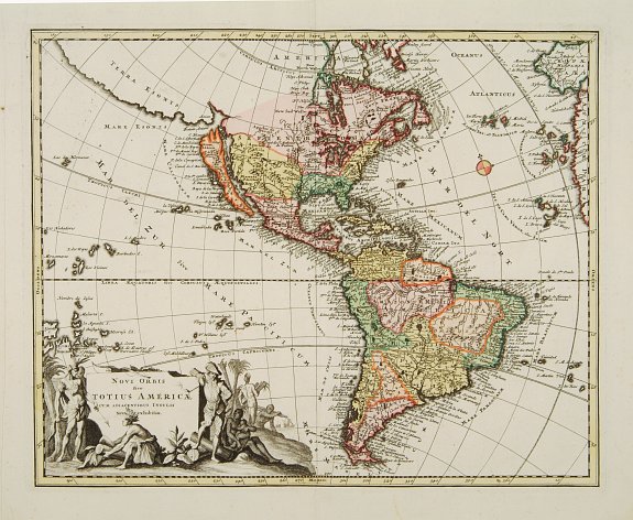 WEIGEL, C. / KOEHLER, J. D., Novi Orbis Sive Totius Americae Cum Adiacentibus Insulis.., antique map, old maps