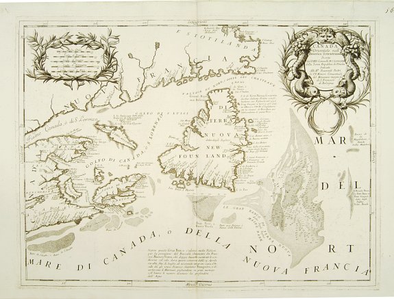 CORONELLI, V.M., Canada Orientale nell\' America Settentrionale .., antique map, old maps