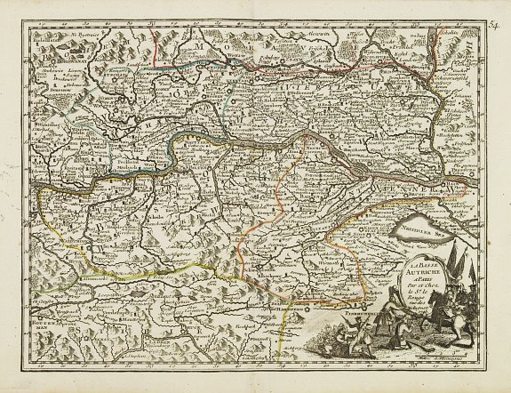 LE ROUGE,G.L., La Basse Autriche., antique map, old maps