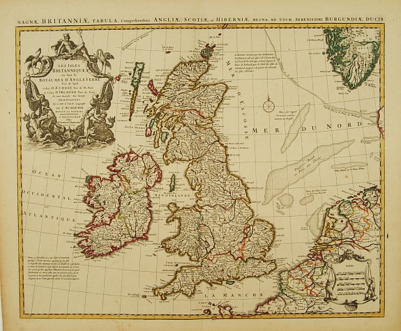 COVENS, J. / MORTIER, C., Les Isles Britanniques ou sont le Royaumes d'Angleterre.. d'Ecosse.. d'Irlande.., antique map, old maps