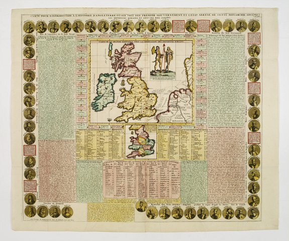 CHATELAIN,H., Cart Pour L'Introduction à L'Histoire D'Angleterre .., antique map, old maps