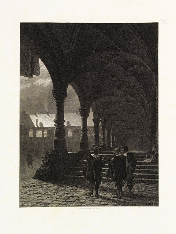 BILLMARK, C.J., Palais du Primat à Liège., antique map, old maps
