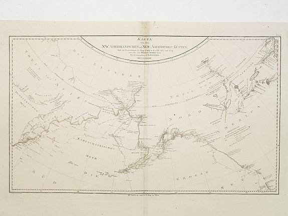 SCHRAEMBL,F.A., Karte von den N.W.Amerikanische und N.O.E. Asia.., antique map, old maps