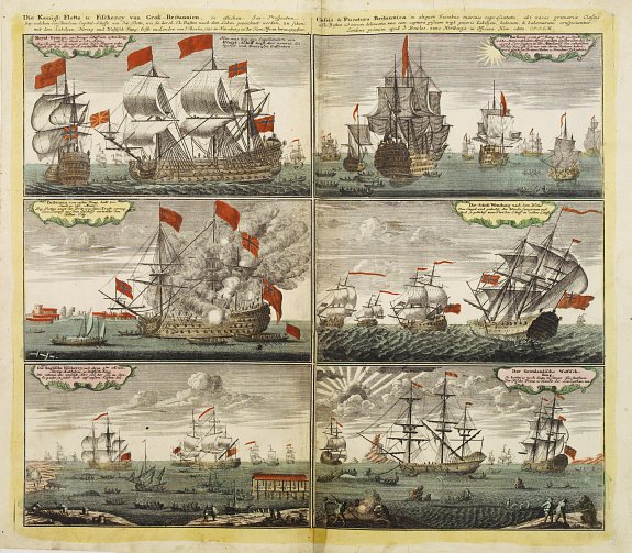 HOMANN HEIRS., Die Koenigl: Flotte u: Fischerey von Groß-Britannien.., antique map, old maps