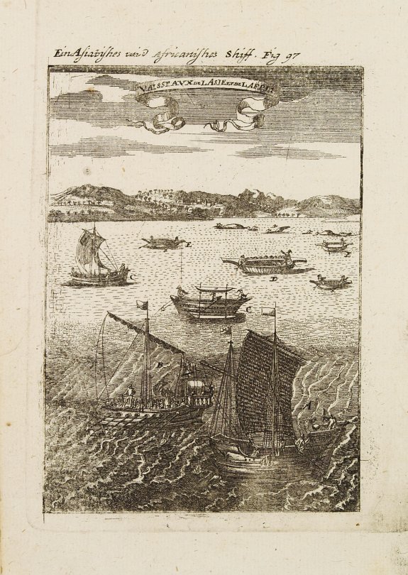 MALLET,A.M., Vaisseaux de l'Asie et de l'Afrique., antique map, old maps