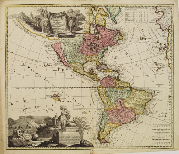 SCHENK,P., America tam Septentrionalis quam Meridionalis.., antique map, old maps
