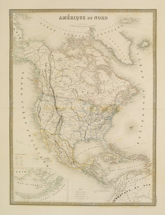 ANDRIVEAU-GOUJON, E., L'Amérique du Nord., antique map, old maps