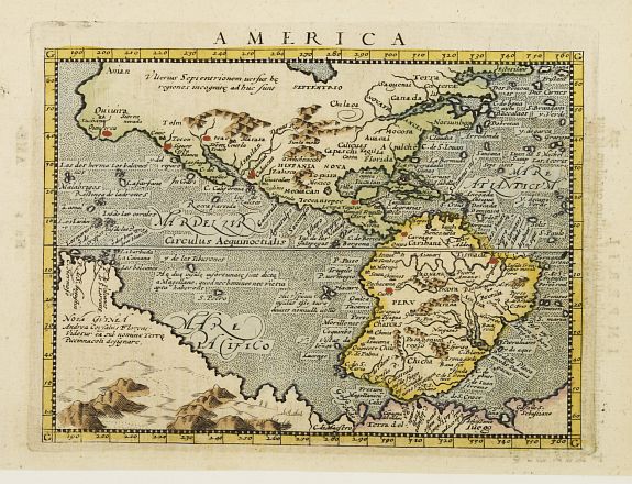 MAGINI,G.A./ PORRO,G., America., antique map, old maps