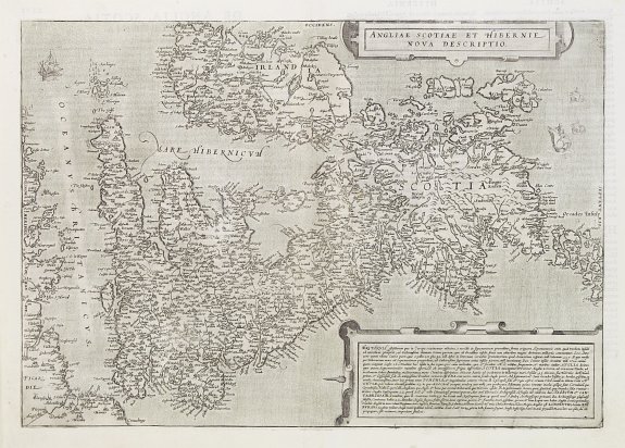 DE JODE,G., Angliae Scotiae et Hibernie nova descriptio., antique map, old maps