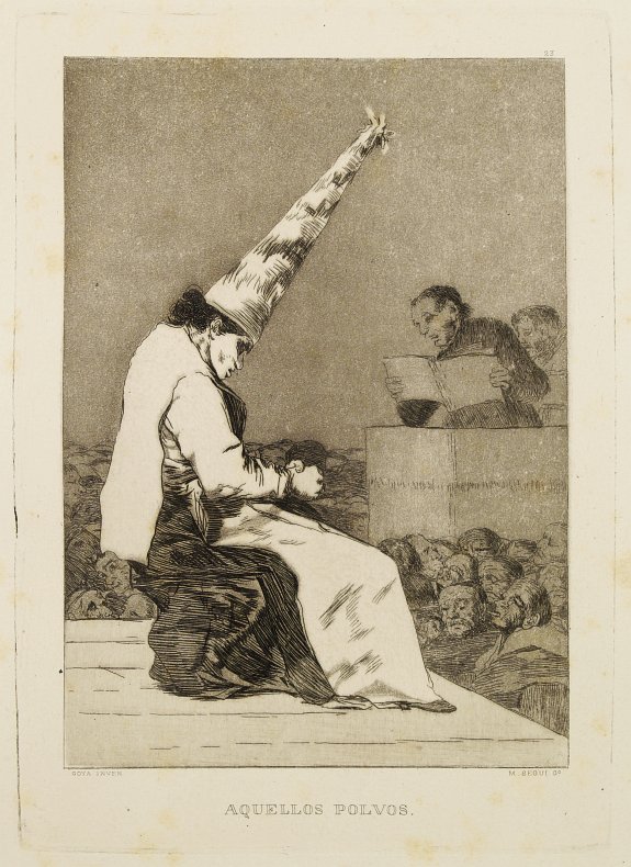 SEGUI I RIERA/ after Fr.GOYA y Lucientes, Aquellos Polvos., antique map, old maps