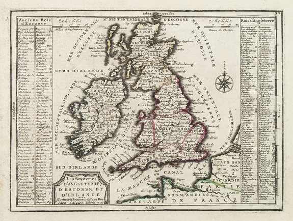 CHIQUET, J., Les Royaumes D'Angleterre, D'Escosse Et D'Irlande.., antique map, old maps