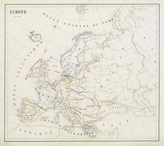 SUHARD, J., Europe - Mars 1839, antique map, old maps