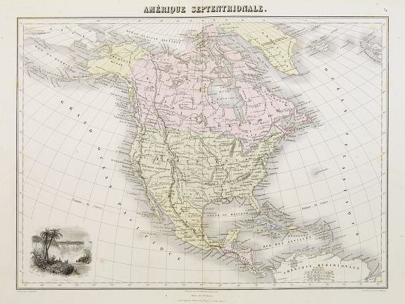 MIGEON,J., Amérique Septentrionale., antique map, old maps